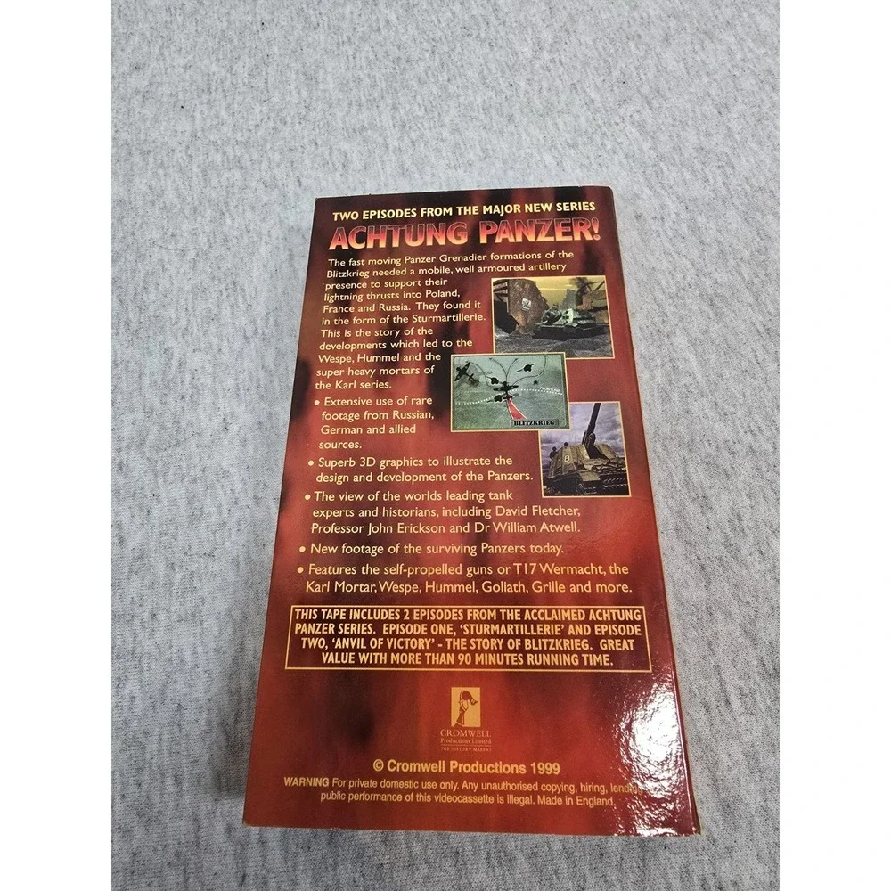 Achtung Panzer Sturmartillerie(VHS 1999)TESTED-RARE VINTAGE COLLECTIBLE
